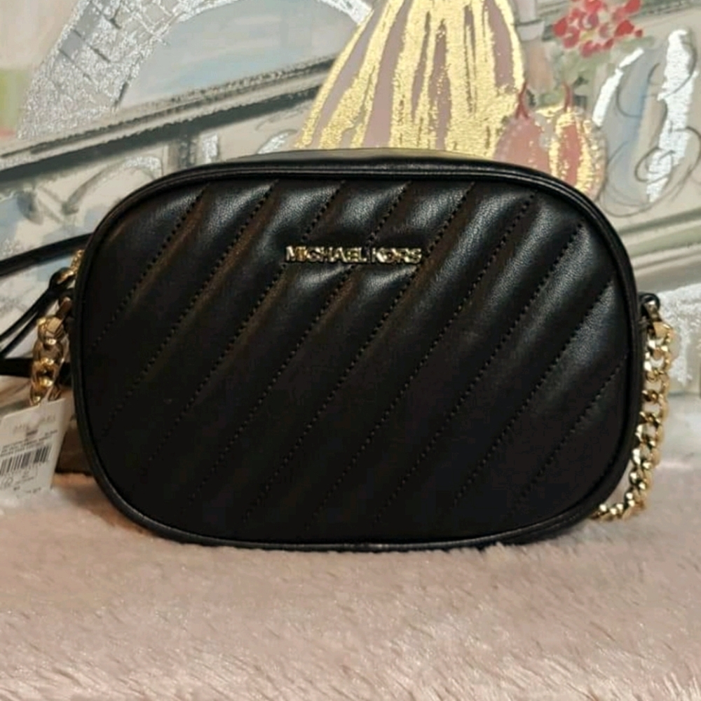 Michael Kors Rose small oval camera crossbody